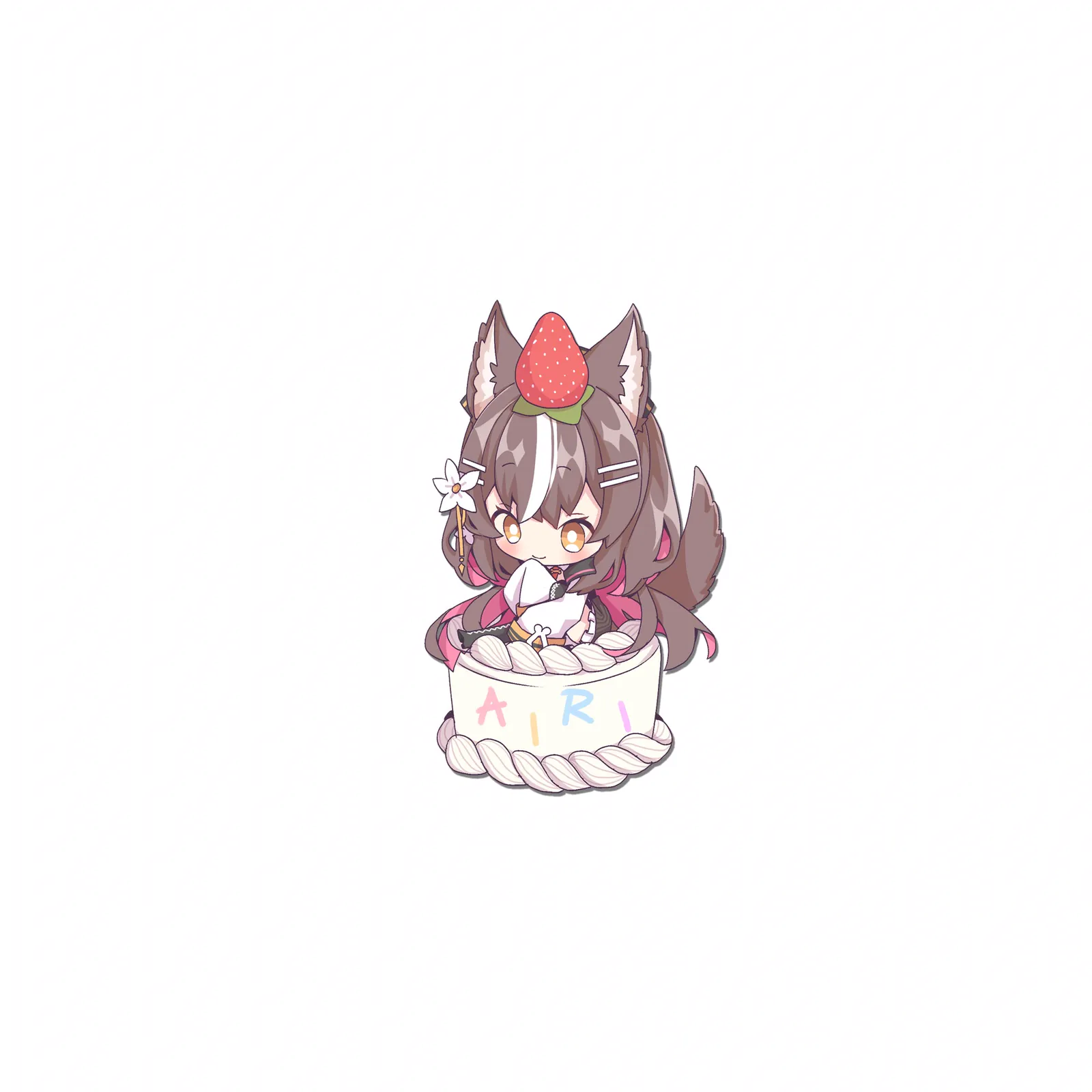 Chisaka Airi Chibi Key Chain - Birthday Edition