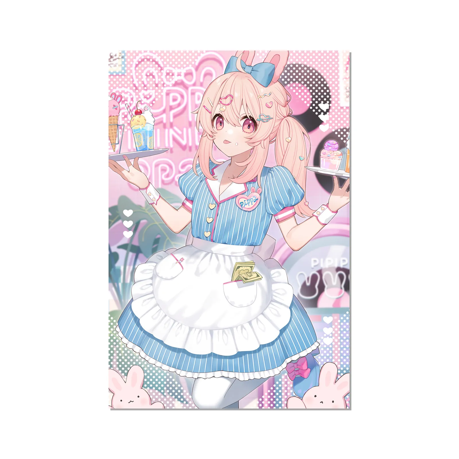 Pipkin Pippa 3.33 Birthday Diner Maid Print