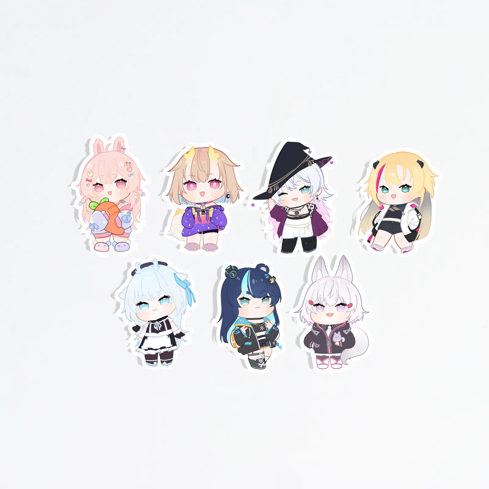 smug Chibi Phase Connect Members Keychains