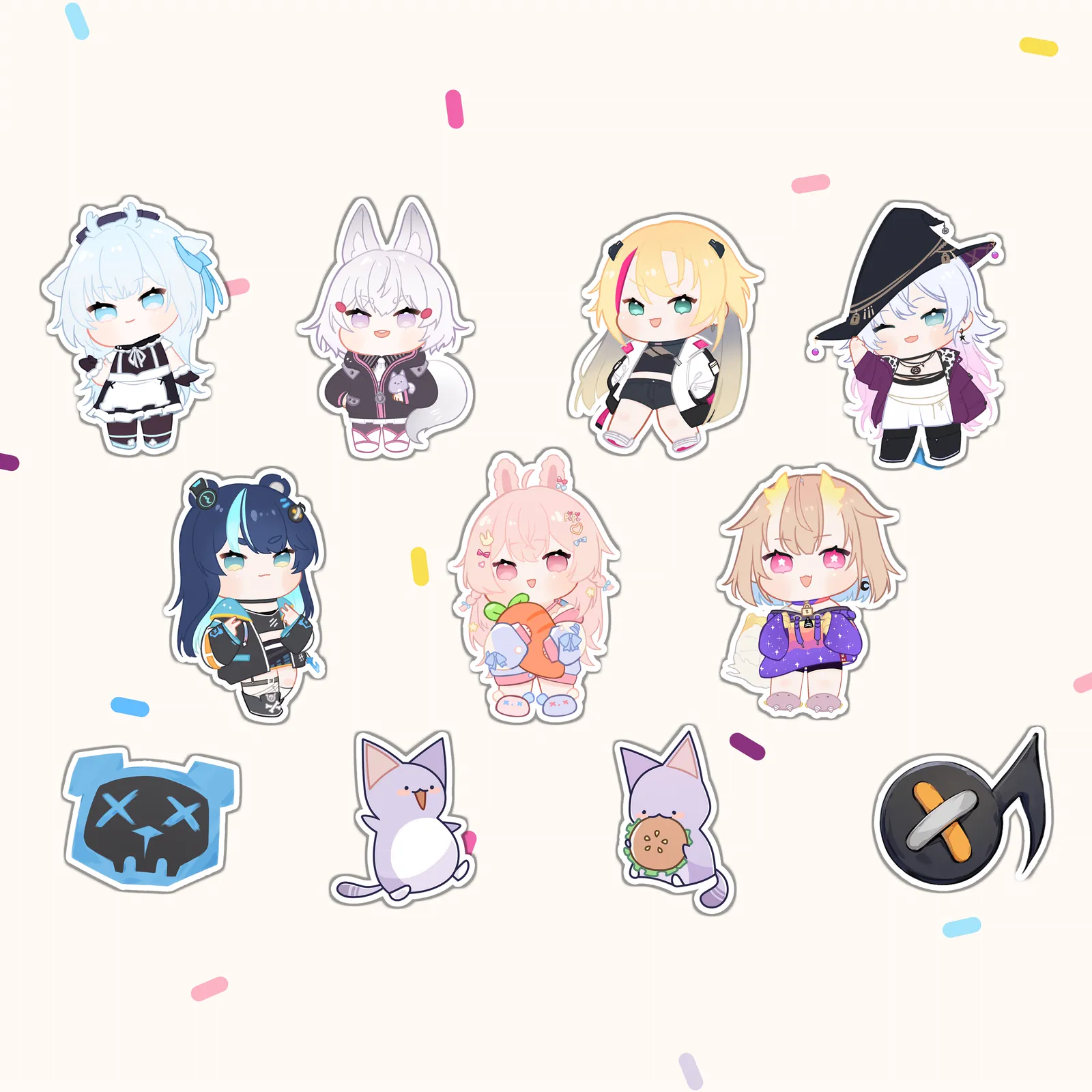 smug Chibi Phase Connect Complete Stickers Collection