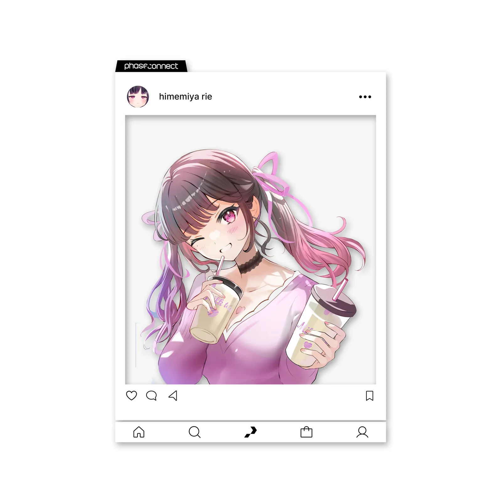 Himemiya Rie Valentine's Day Keychain