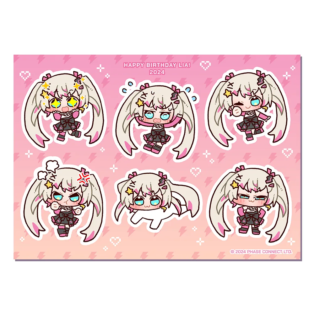 Ashelia 'Lia' Rinkou 2024 Birthday Sticker Sheet [Pre-Order]