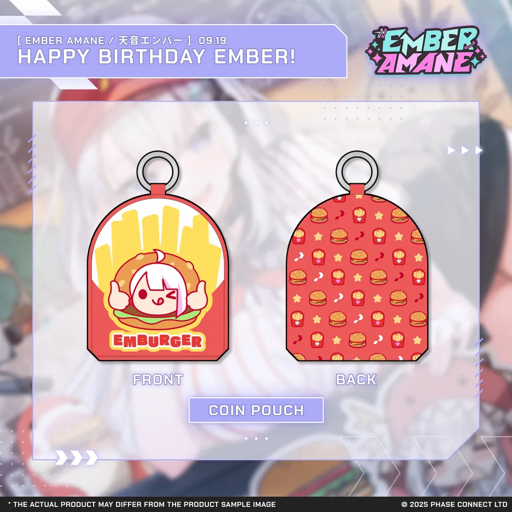 Ember Amane『天音エンバー』Birthday 2025 Celebration - Emburger Coin Pouch