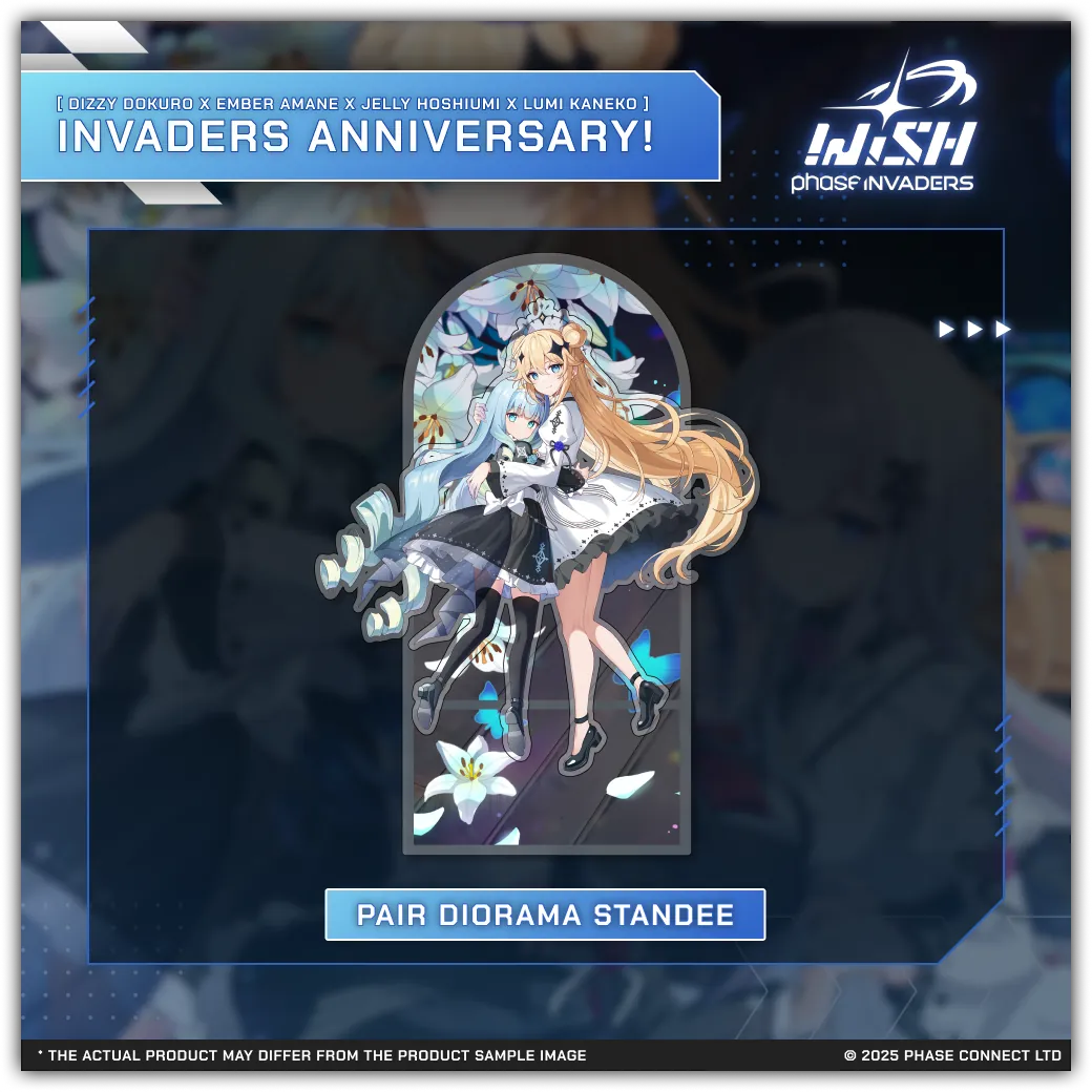 Invaders WISH Second Anniversary 2025 - Jelly Hoshiumi & Lumi Kaneko Character Pair Diorama Standee