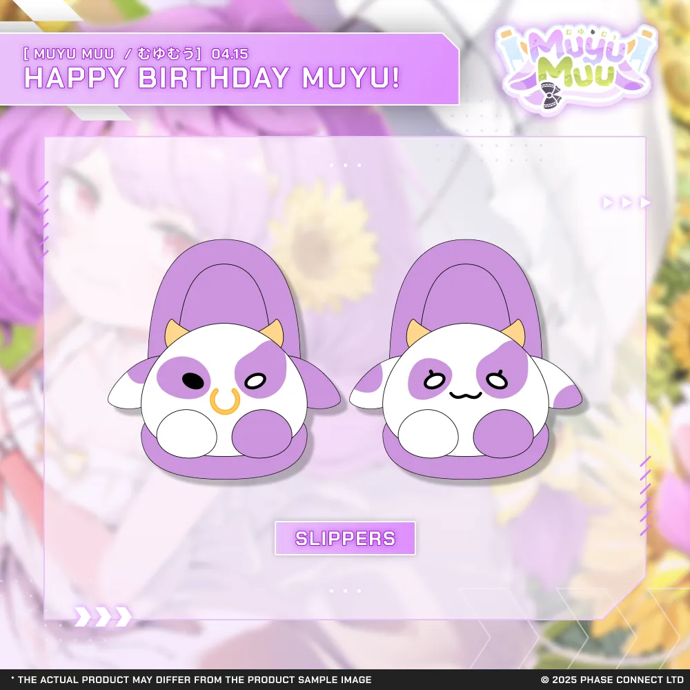 Muyu Muu『むうむゆ』Birthday 2025 Celebration Slippers