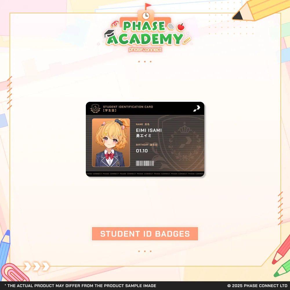 Phase Academy 2025 – Euphoria Student ID Cards