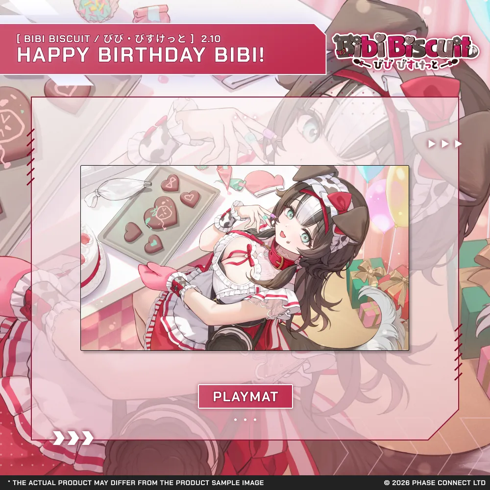 Bibi Biscuit『びび・びすけっと』Birthday 2026 Celebration - Stitched Edge Playmat