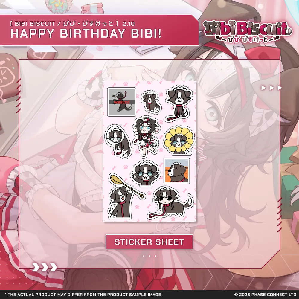Bibi Biscuit『びび・びすけっと』Birthday 2026 Celebration - Sticker Sheet