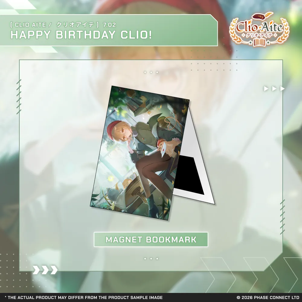 Clio Aite『クリオ・アイテ』Birthday 2026 Celebration - Magnet Bookmark