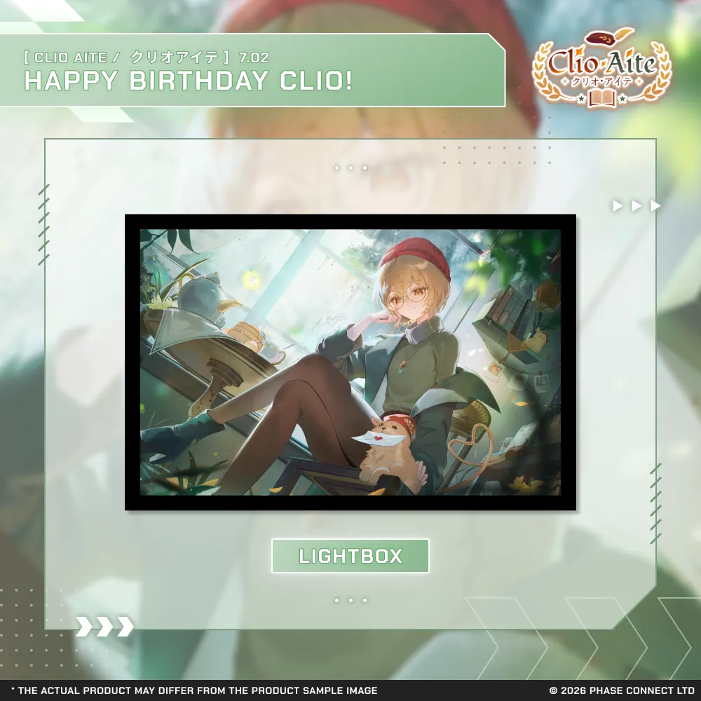 Clio Aite『クリオ・アイテ』Birthday 2026 Celebration - LED Display Lightbox