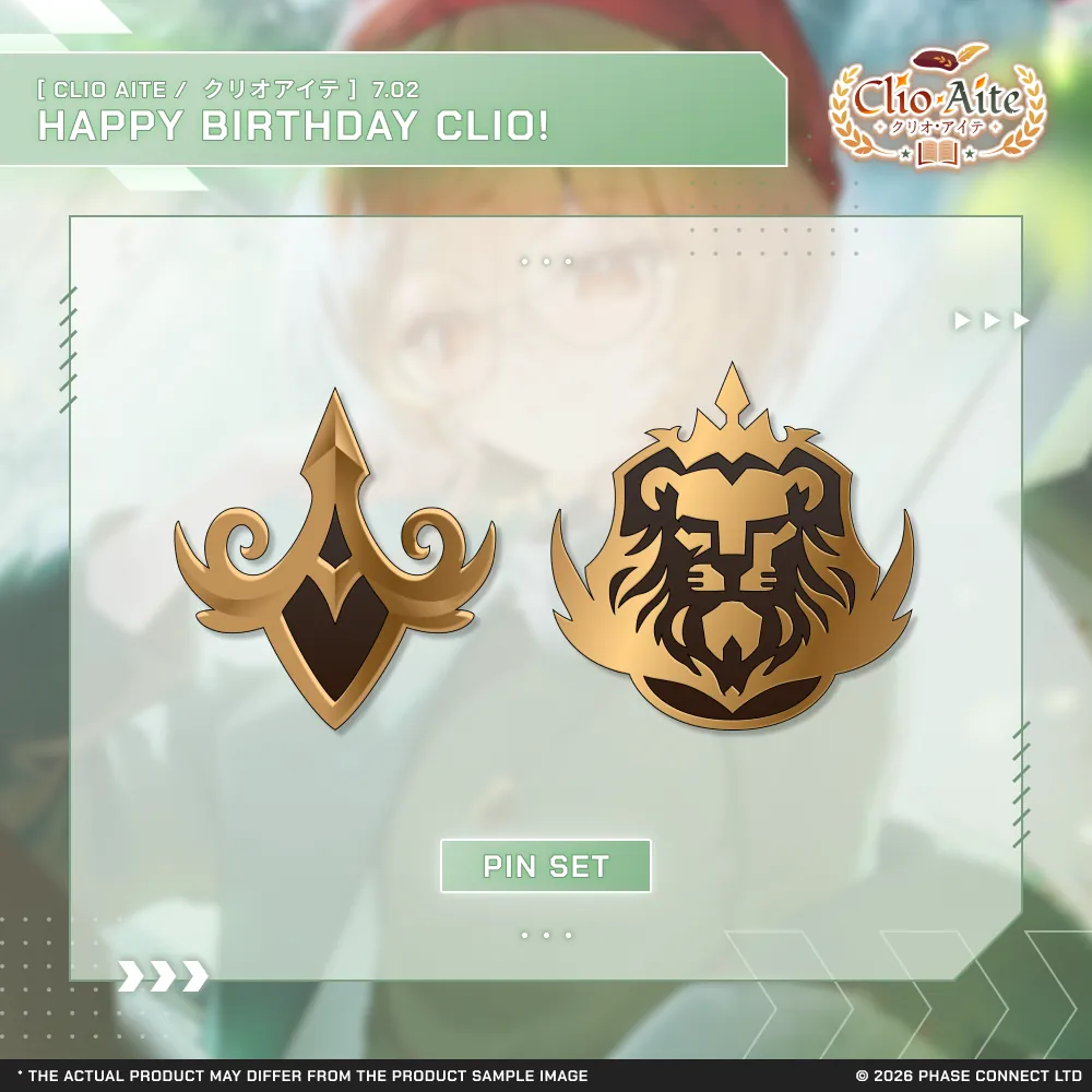 Clio Aite『クリオ・アイテ』Birthday 2026 Celebration - Pin Set
