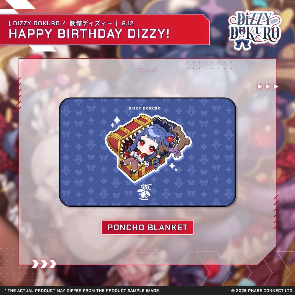 Dizzy Dokuro『髑髏ディズィー』Birthday 2026 Celebration - Wearable Poncho Blanket