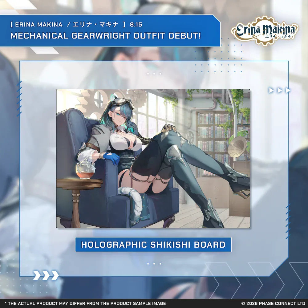 Erina Makina『エリナ・マキナ』Mechanical Gearwright 2026 Celebration - Holographic Shikishi Board