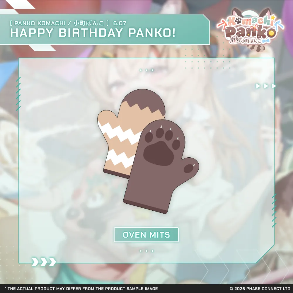 Panko Komachi『小町ぱんこ』Birthday 2026 Celebration - Oven Mitts