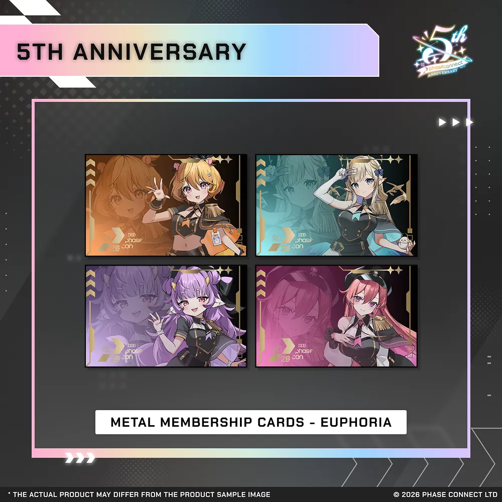Phase Connect Fifth Anniversary - Euphoria Metal Membership Card