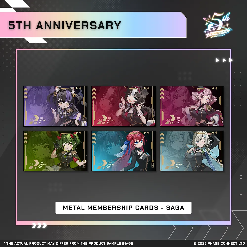 Phase Connect Fifth Anniversary - SAGA Metal Membership Card