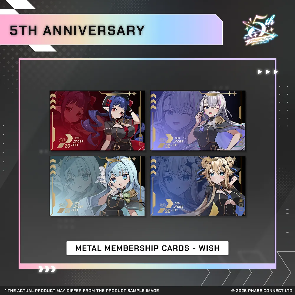 Phase Connect Fifth Anniversary - WISH Metal Membership Card