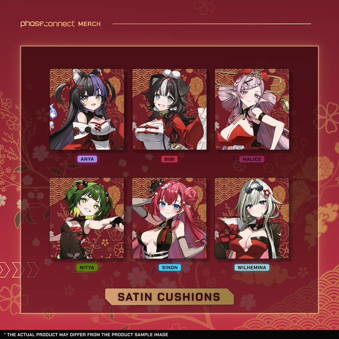 Phase of the Heart: Auspicious Hearts - SAGA Satin Cushions