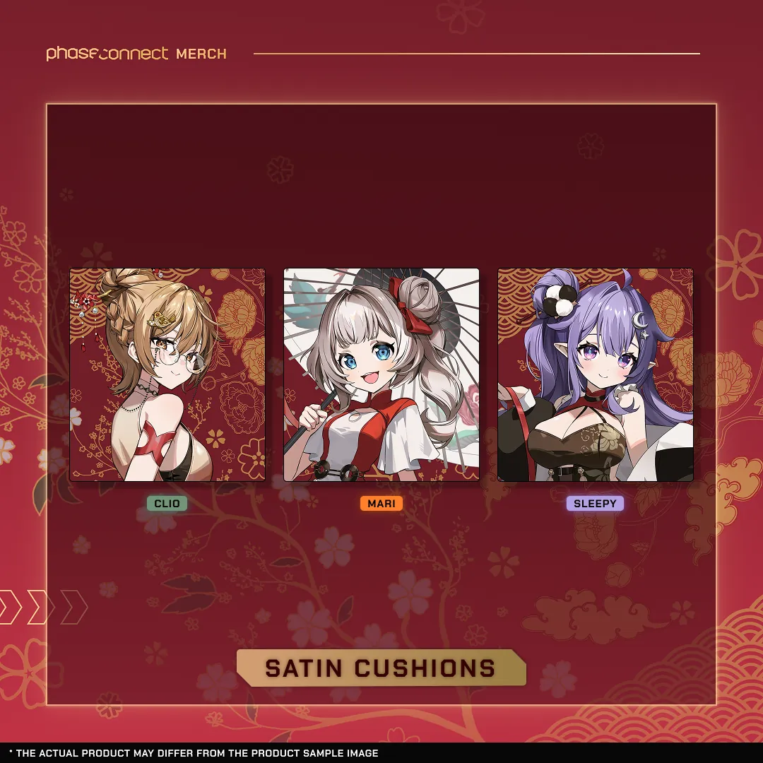 Phase of the Heart: Auspicious Hearts - QUEST Satin Cushions