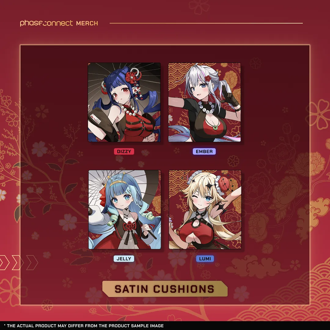 Phase of the Heart: Auspicious Hearts - WISH Satin Cushions