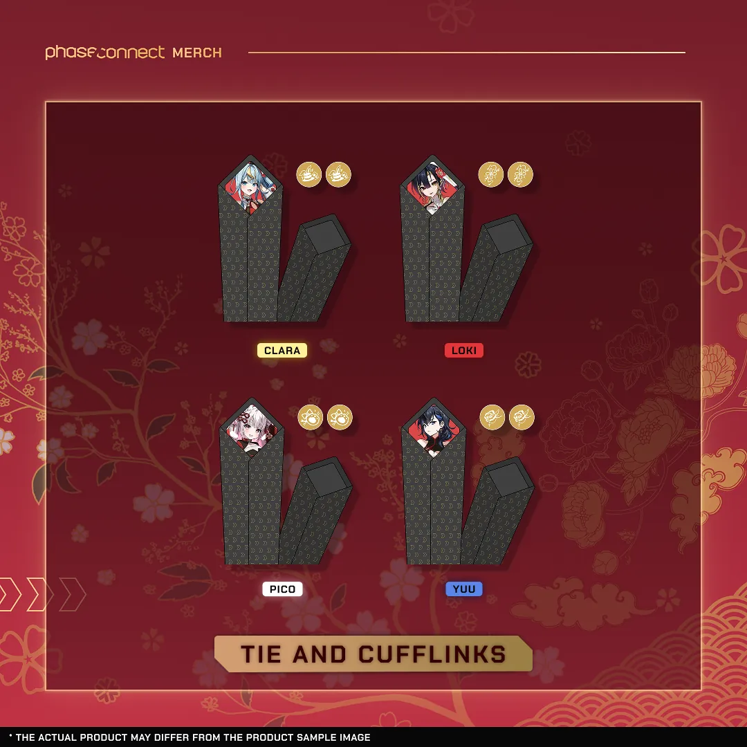 Phase of the Heart: Auspicious Hearts - KALEiDO Tie & Cufflinks