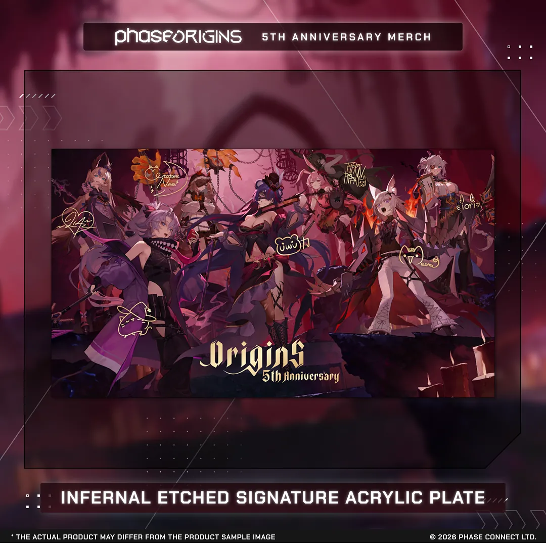Phase OriginS Fifth Anniversary Collection -  Infernal Etched Signature Acrylic Plate