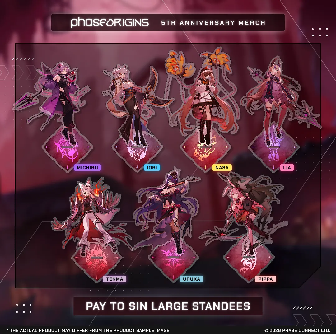 Phase OriginS Fifth Anniversary Collection - Pay to Sin Large Standee & Sin Tattoo