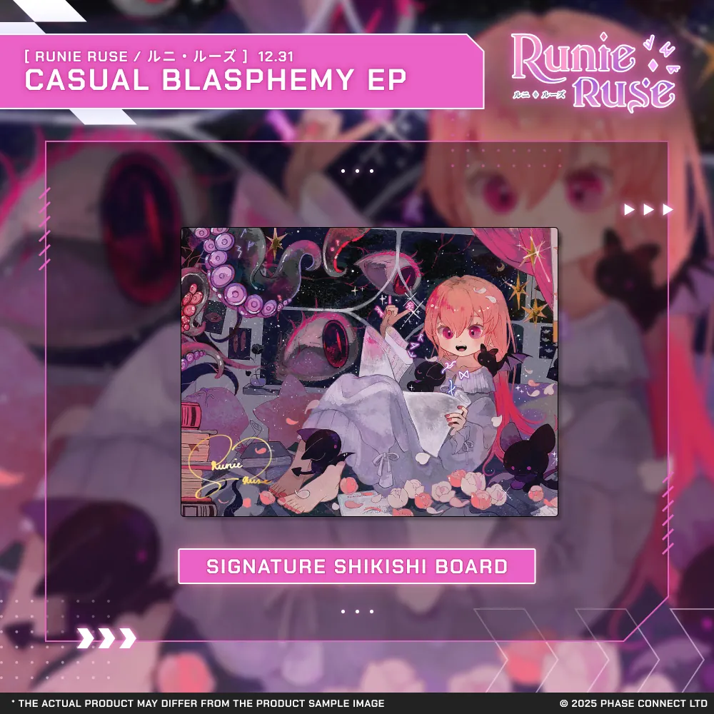 Runie Ruse『ルニ・ルーズ』EP Release - Casual Blasphemy Signature Shikishi Board