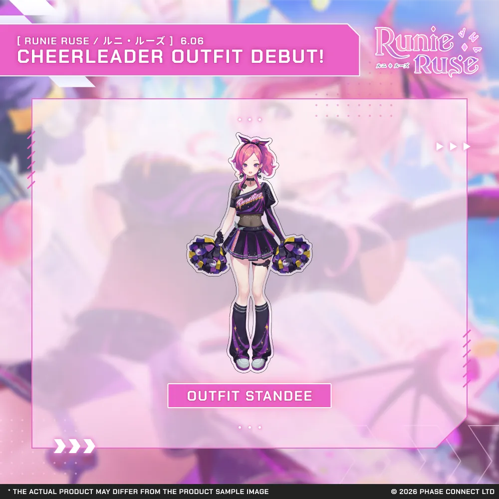 Runie Ruse『ルニ・ルーズ』Cheerleader Outfit 2026 Celebration - Cheerleader Standee